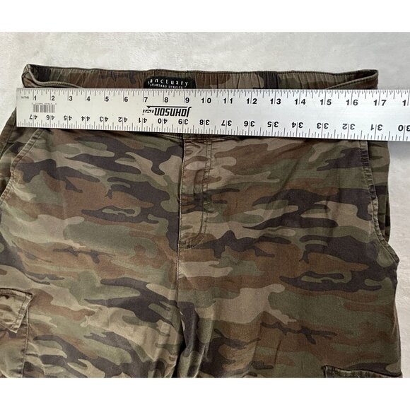 Sanctuary Standard Surplus Camouflage Cargo Pants Womens Size 31 Stretch Outdoor - Picture 4 of 9